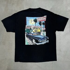 In-N-Out Burger California Black Graphic T-Shirt Mens XL Hot Rod Car Drive-In